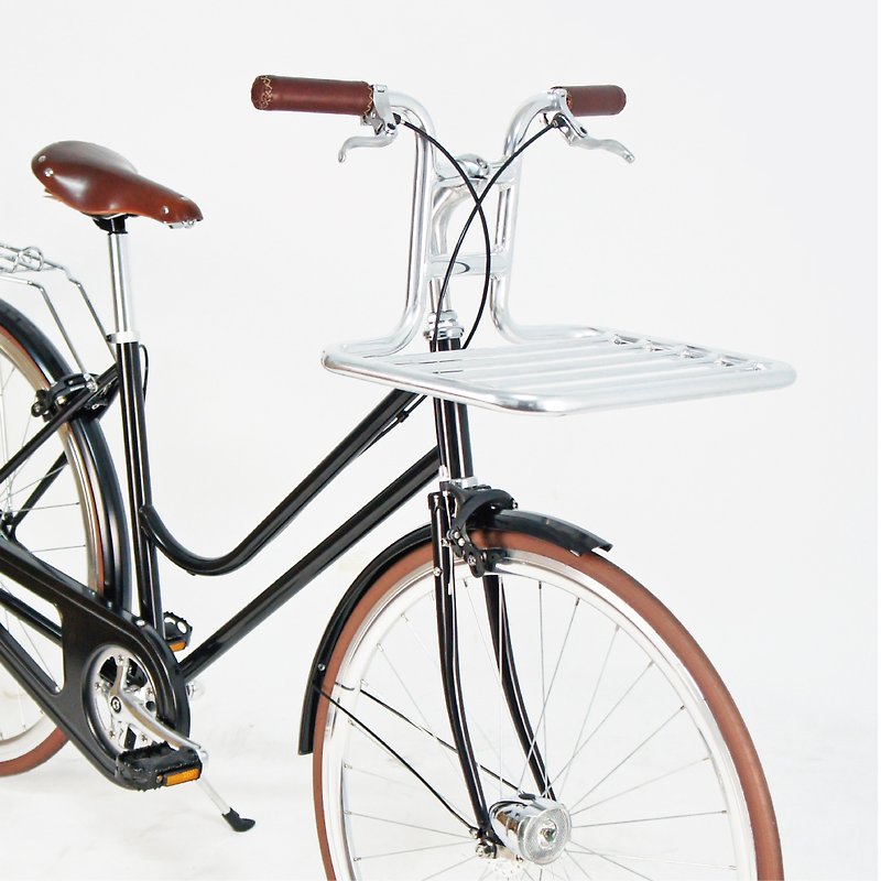 S E i c | Vintage 复古手工城市车+时尚单车铝篮 - 自行车/周边 - 其他金属 咖啡色
