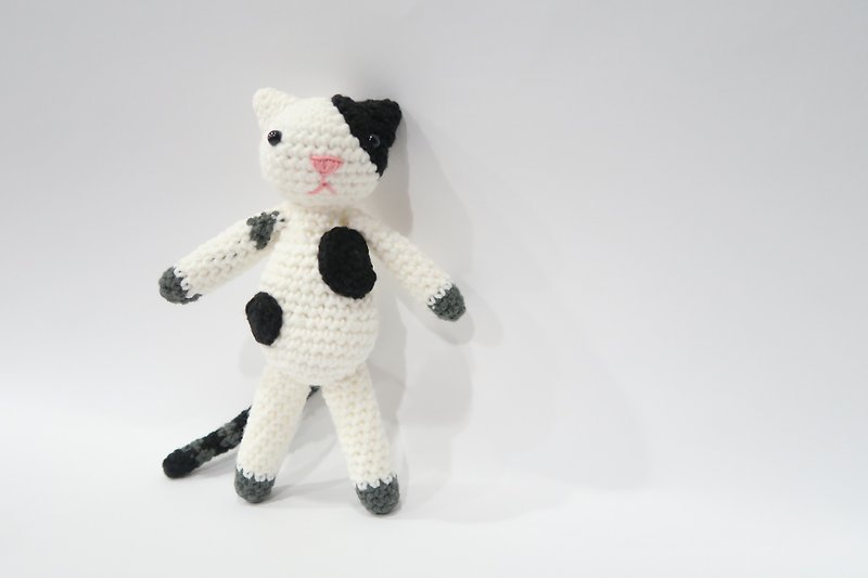 Aprilnana_骄傲的猫小姐，cat，毛线娃娃，可爱吊饰，编织娃娃 - 吊饰 - 其他材质 白色