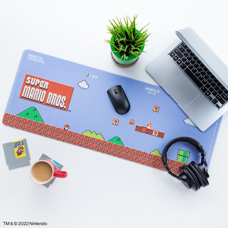 【Mario 电竞迷/办公完美礼物】官方授权玛利欧电脑 电竞游戏垫 - 鼠标垫 - 塑料 多色