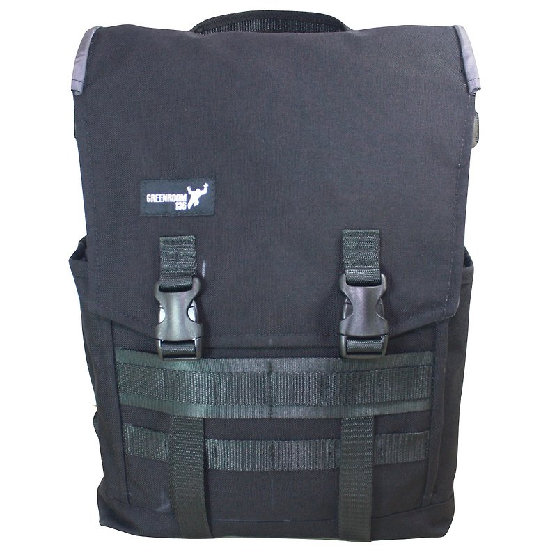 Greenroom136 - Genesis - Laptop backpack - LARGE - Black - 后背包/双肩包 - 防水材质 黑色
