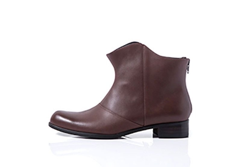 NOUR boot / NOUR 短靴 - shadow boot 倒影短靴 - Umber 红咖啡色 - 女款短靴 - 真皮 咖啡色