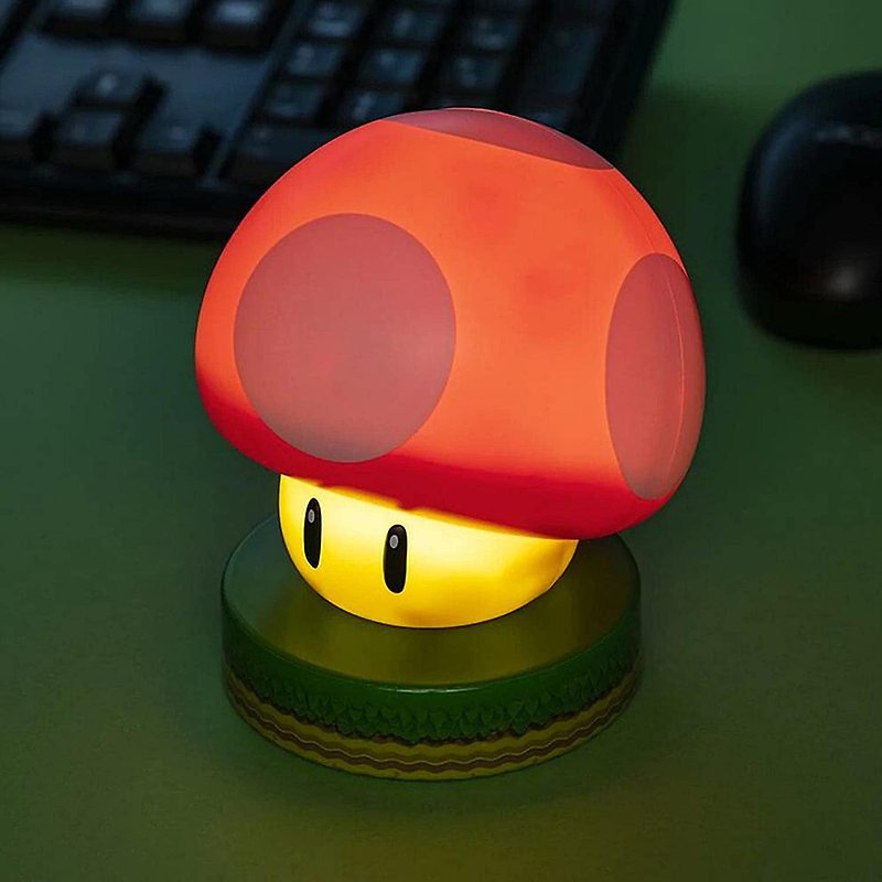 【玛利欧】玛利欧蘑菇造型小夜灯/SUPER MUSHROOM - 灯具/灯饰 - 塑料 多色