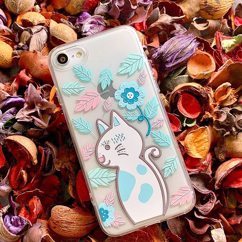 iPhone SE2/8/8Plus Korea Cat 花猫 软胶透明手机壳 生日礼物 - 手机壳/手机套 - 硅胶 透明