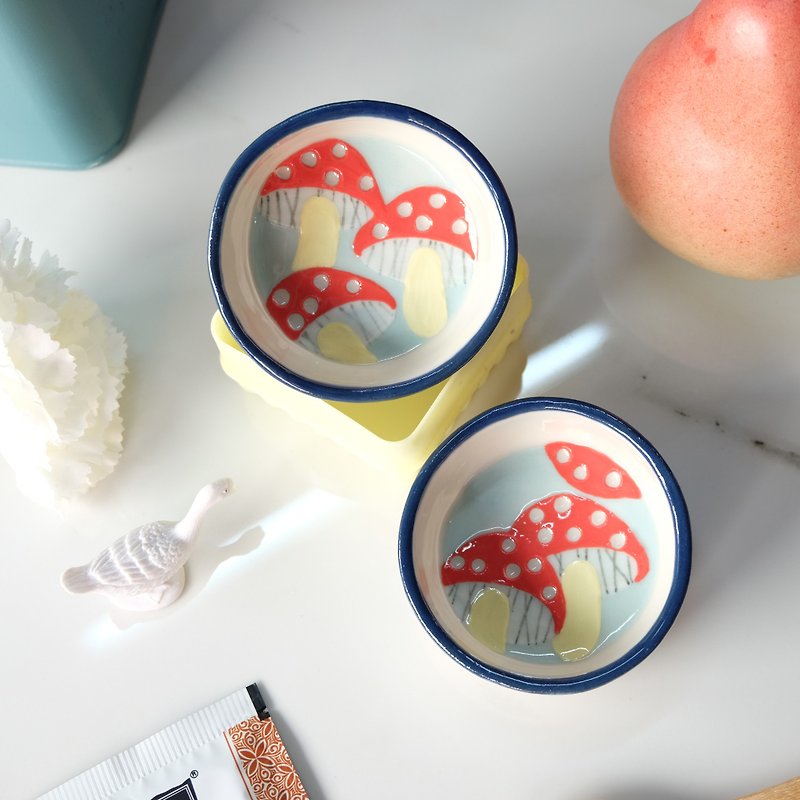 mushroom mini cup - 茶具/茶杯 - 陶 