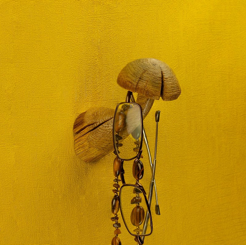 Mushroom Hook, mushroom wall hook, wall hook rack, holder bracelet, Decor Oak - 墙贴/壁贴 - 木头 