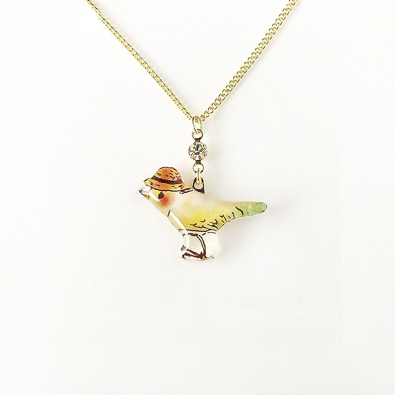 StrawHat-bird NECKLACE - 项链 - 塑料 黄色