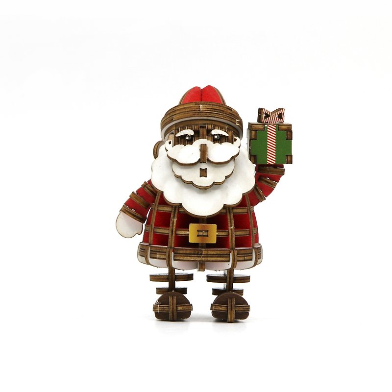 【圣诞特辑】Jigzle® 3D立体拼图系列 | 木质彩色圣诞老人 | 超治愈 - 木工/竹艺/纸艺 - 木头 咖啡色