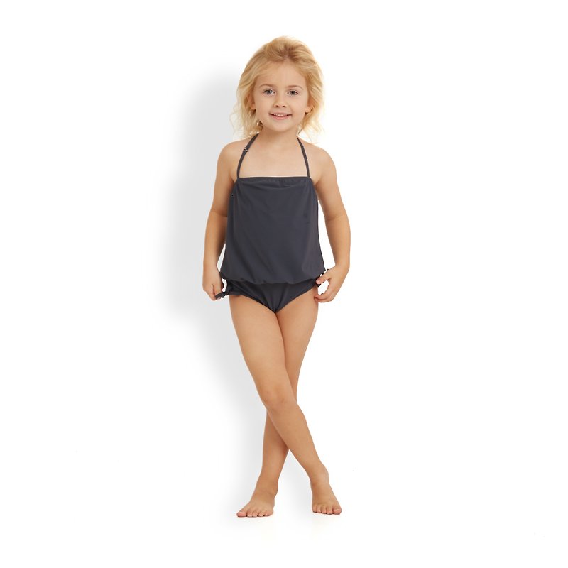 GRACE : 松身束腰连身泳衣 - 童装 - 泳衣/游泳用品 - 其他材质 黑色