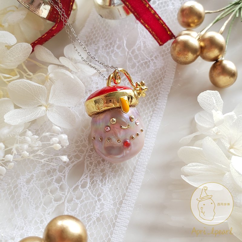 圣诞包装 Baroque 原创设计巴洛克淡水珍珠可爱小彊尸颈链 - 项链 - 珍珠 