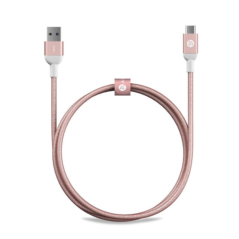 CASA USB-C - USB 3.1 金属编织线 1M 玫瑰金 - 充电宝/传输线 - 其他金属 粉红色