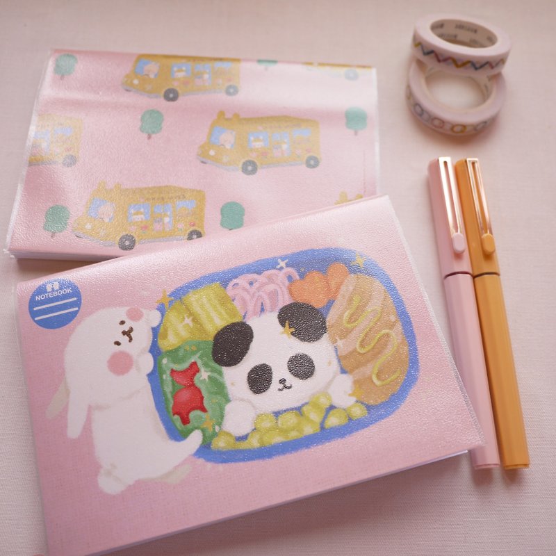 白兔的熊猫便当/A6的空白笔记本  - 笔记本/手帐 - 纸 粉红色
