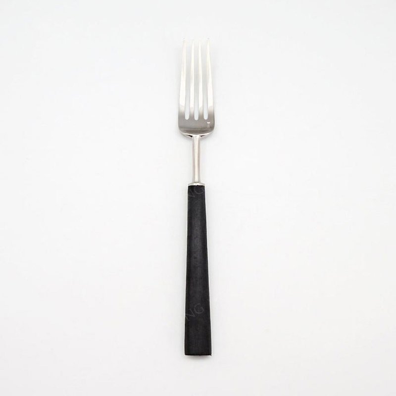 葡萄牙 Cutipol | EBONY / 黑银18CM点心叉 - 餐刀/叉/匙组合 - 不锈钢 银色