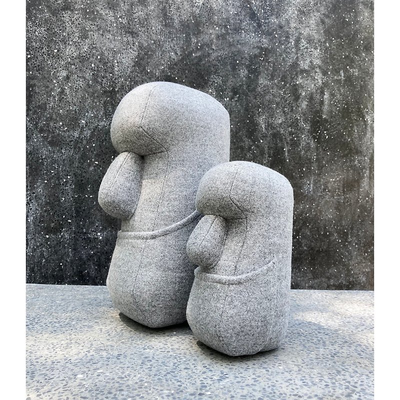 【 Smiling Moai 】摩艾双人组 - 玩偶/公仔 - 其他材质 灰色