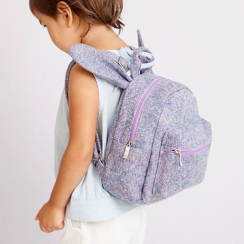Kids Mooney Rabbit Backpack - 背包/袋子 - 棉．麻 紫色
