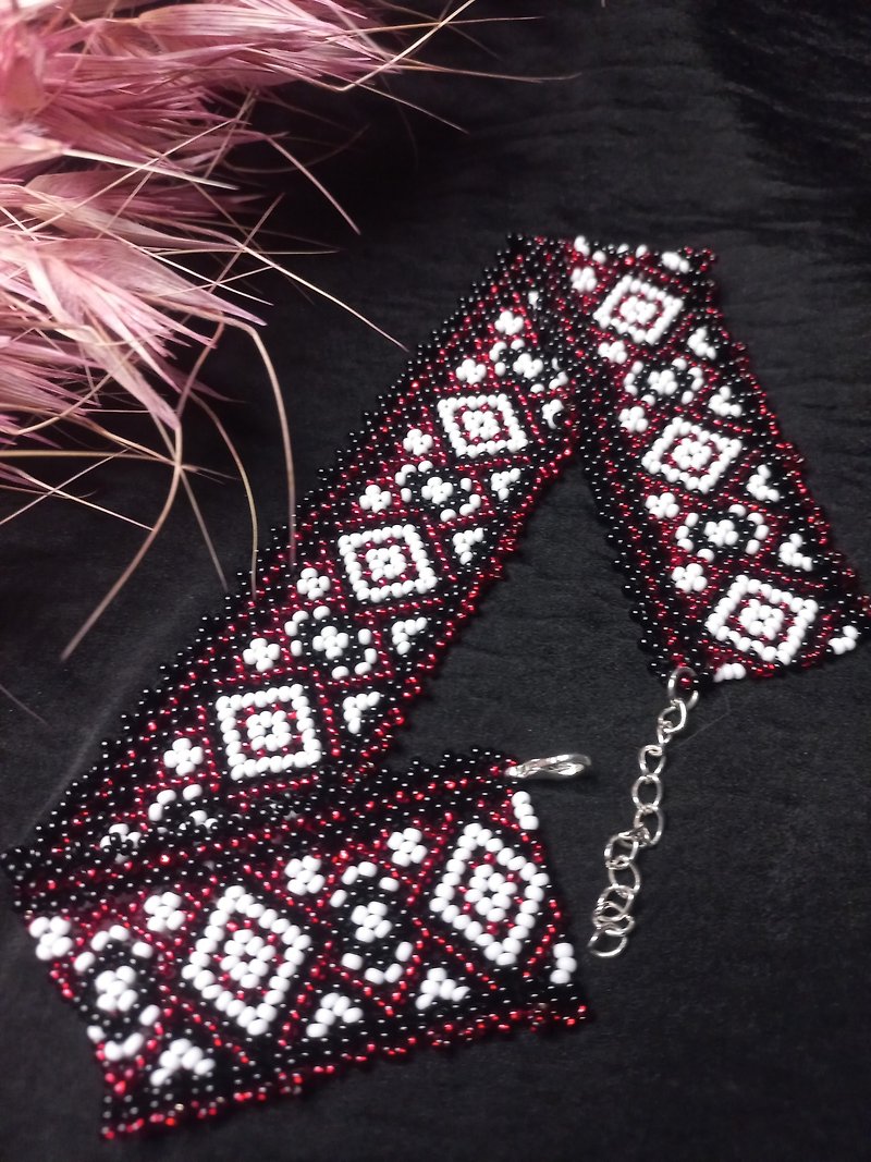 乌克兰项链珠子刺绣传统色彩手工饰品 - 项链 - 琉璃 多色