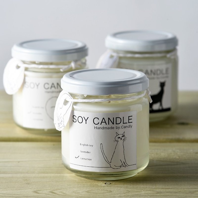soy candle 瓶タイプ - 蜡烛/烛台 - 蜡 白色