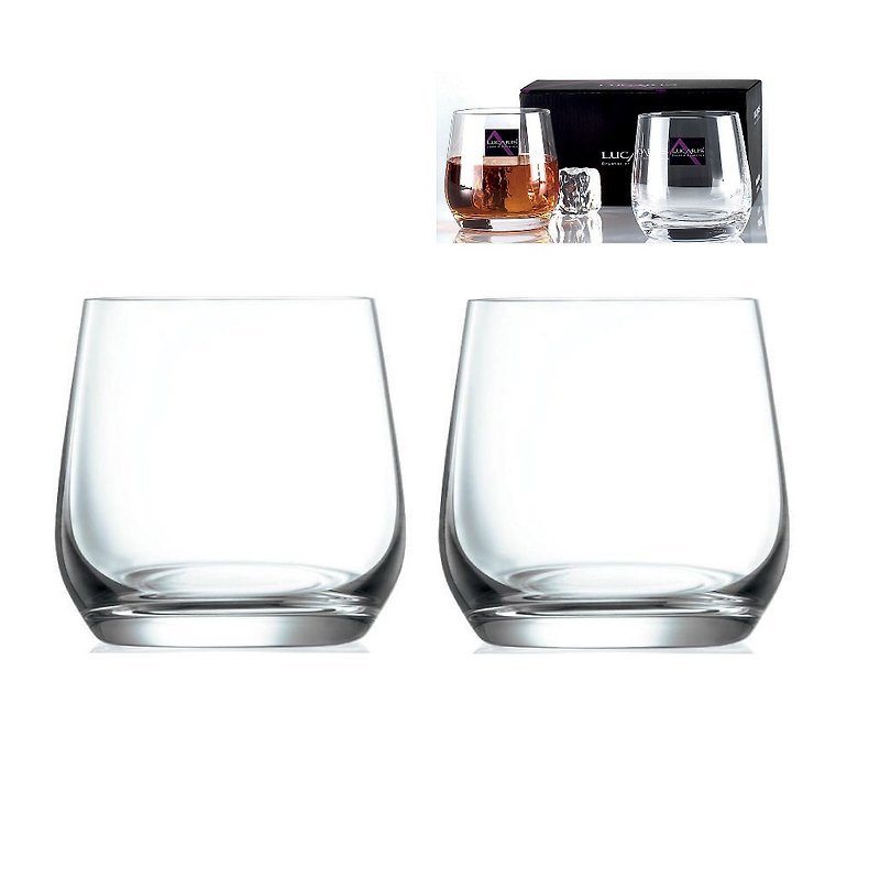 Lucaris 香港系列威士忌杯 370ml (2入礼盒组) - 酒杯/酒器 - 玻璃 白色