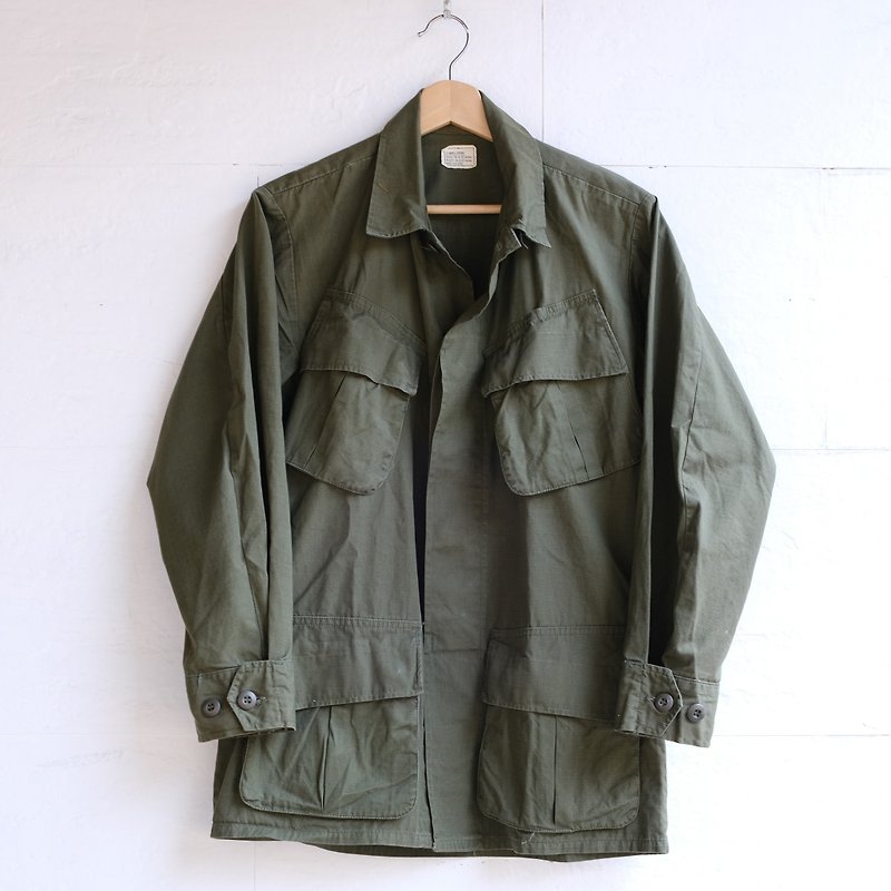 美军70年代 jungle fatigue jacket - 男装外套 - 棉．麻 绿色