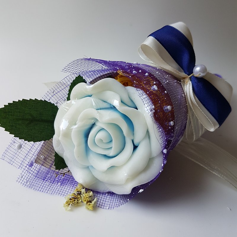 粉彩玫瑰花束香氛皂 - 肥皂/手工皂 - 其他材质 蓝色