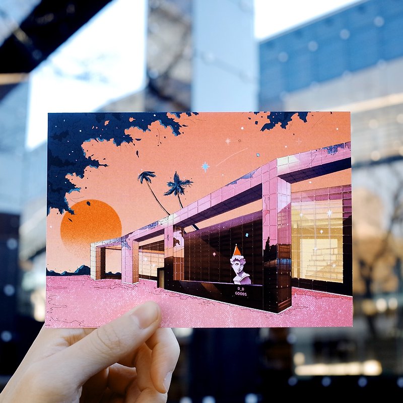 TOKYO WINTER POP 美术大学的万华镜 明信片 - 卡片/明信片 - 纸 粉红色