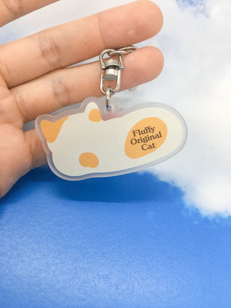 Keychain - Fluffy original cat - 吊饰 - 压克力 橘色