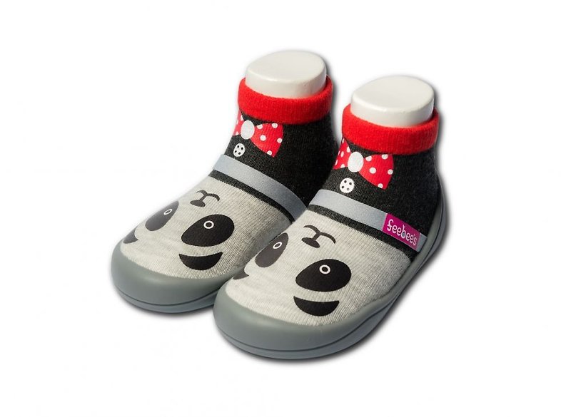 【Feebees】可爱动物系列_熊猫 (学步鞋 袜鞋 童鞋 台湾制造) - 童装鞋 - 其他材质 灰色