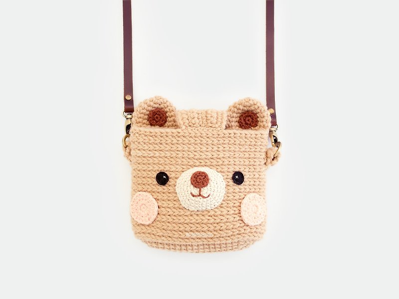 Fuji Instax Crochet Case - Animals| for Mini 25 / 50s / 8 / 90 / 70 / 26 / 9 - 相机 - 棉．麻 咖啡色