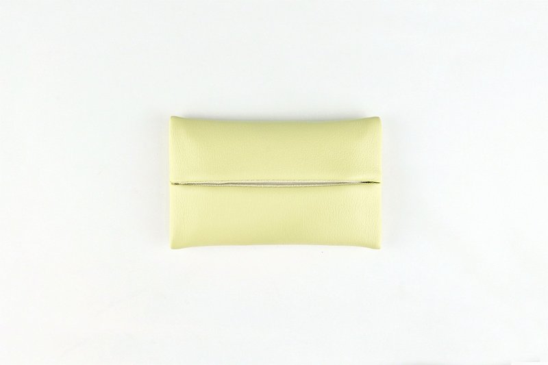 手帕纸 便携防水面纸套 纸巾包 谷物纹 浅黄色 - 化妆包/杂物包 - 人造皮革 黄色