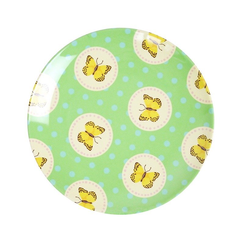 蝴蝶6.5寸餐盘-绿 - 浅碟/小碟子 - 塑料 