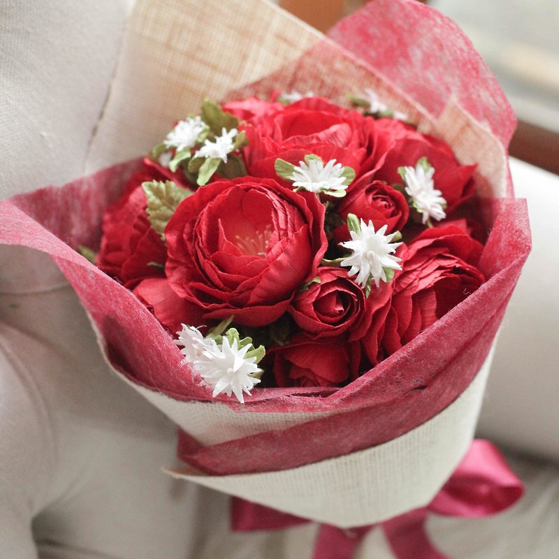 Queen Rose Casual Valentine - Red - 木工/竹艺/纸艺 - 纸 红色
