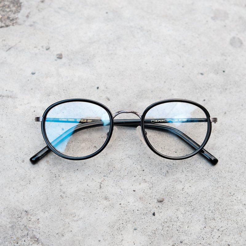 【目目商行】韩国复古小圆框 黑色 眼镜 镜框 钛金属 复古圆框 中金 - 眼镜/眼镜框 - 其他材质 黑色