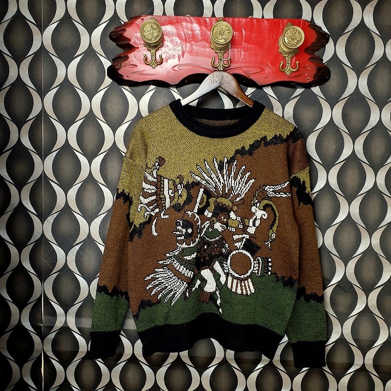 小龟葛葛-日本-印地安酋长针织毛衣 - 男装针织衫/毛衣 - 其他人造纤维 