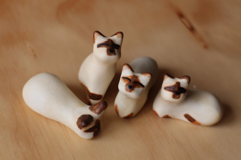 西马拉雅猫小猫石(猫型研究室) - 玩偶/公仔 - 瓷 金色