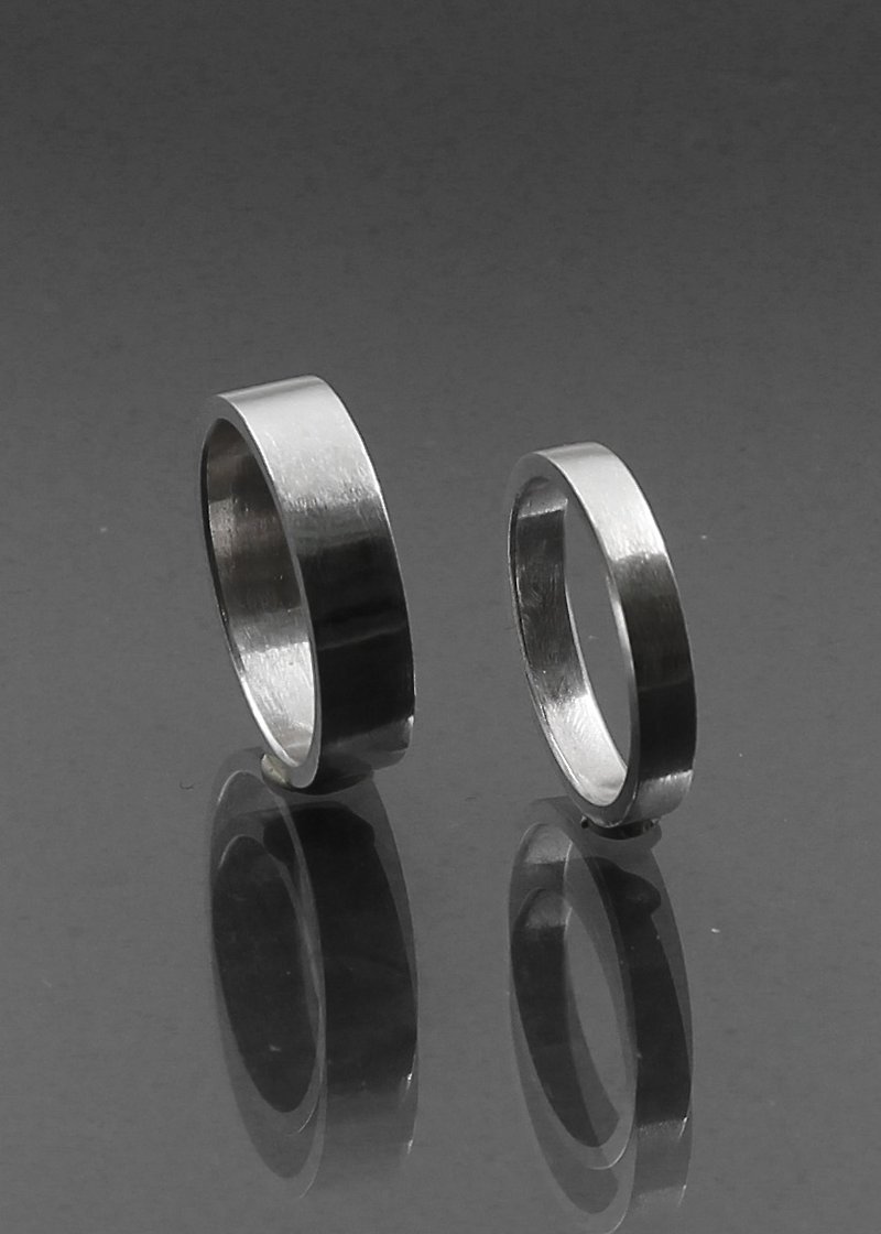 - 唯一 - 戒指 Ring (5mm) - 戒指 - 其他金属 银色