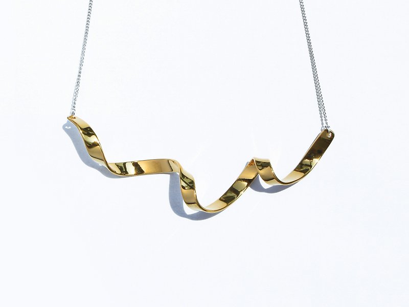 扭纹丝带项链 | 24K金 - 项链 - 其他金属 金色