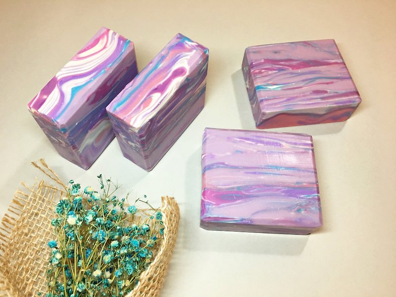 浪漫线-薰衣草马赛蚕丝皂 - 肥皂/手工皂 - 环保材料 紫色