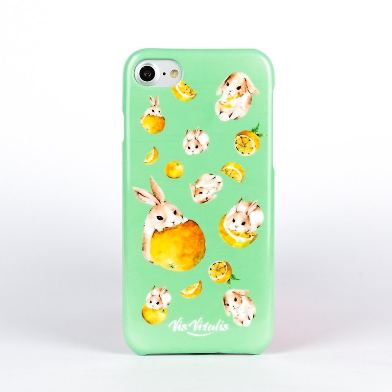 【果动系列】 兔兔与柳橙手机壳 - 手机壳/手机套 - 塑料 绿色