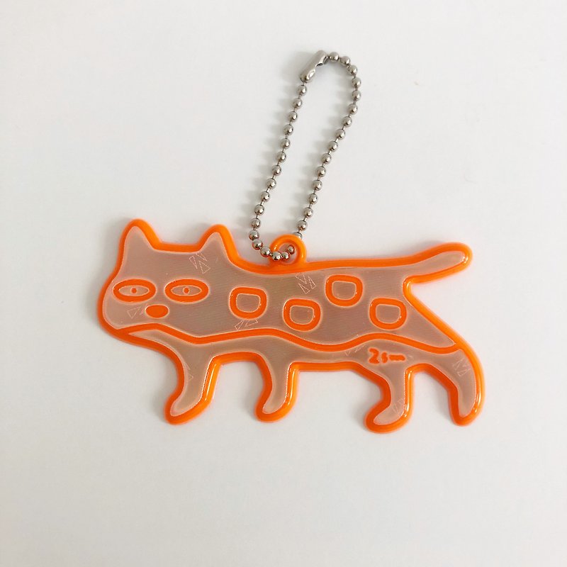 ネコのリフレクター(オレンジ) - 钥匙链/钥匙包 - 其他材质 橘色