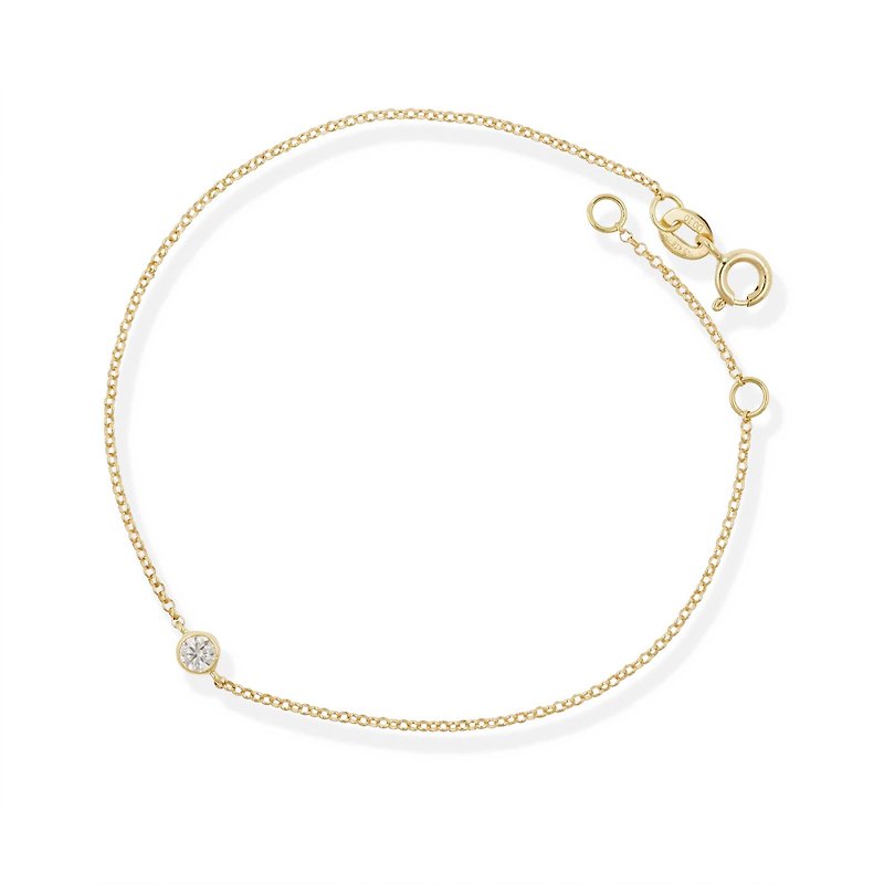 Bezel Diamond Bracelet | 钻石包镶手链 | 18K 黄金 - 手链/手环 - 贵金属 金色