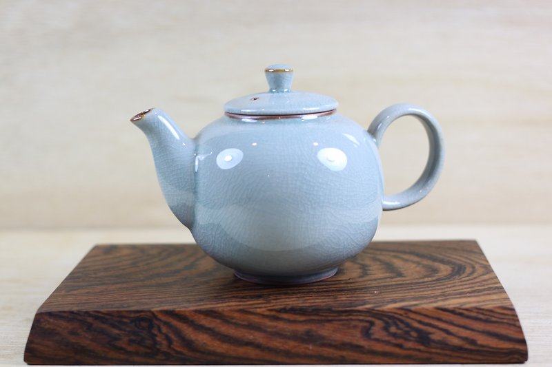 【品味生活】哥窑 冰裂纹 圆满茶壶 陶艺名家叶敏祥作品 - 茶具/茶杯 - 陶 