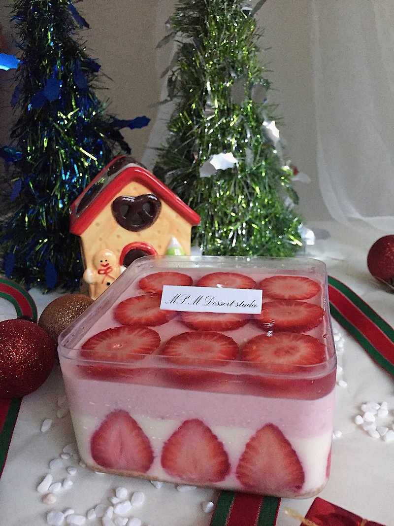 【MSM】草莓生奶酪宝盒 - 蛋糕/甜点 - 新鲜食材 红色