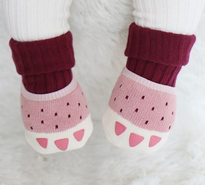 Happy Prince 缤纷点点猫爪婴童袜两件组 韩国制 - 婴儿袜子 - 聚酯纤维 多色