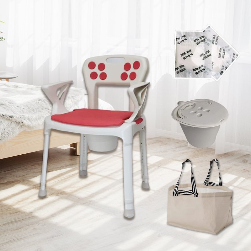 乐龄旅行-便携式沐浴便盆椅(欧式洗澡椅) - 椅子/沙发 - 塑料 白色