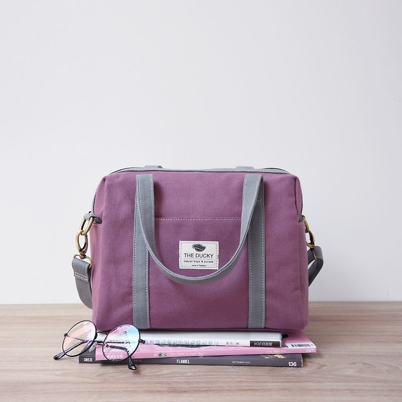 枕头 袋 - 紫色 - 侧背包/斜挎包 - 棉．麻 紫色