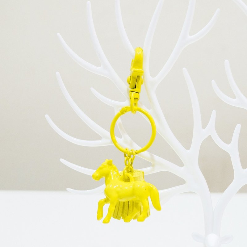天马行空 黄色游乐园 流苏钥匙圈吊饰 多色  婚礼小物 - 钥匙链/钥匙包 - 其他金属 黄色