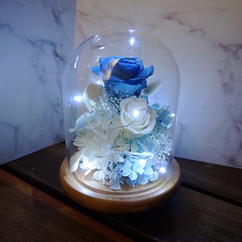 蓝色海洋玻璃花盅 - 植栽/盆栽 - 植物．花 