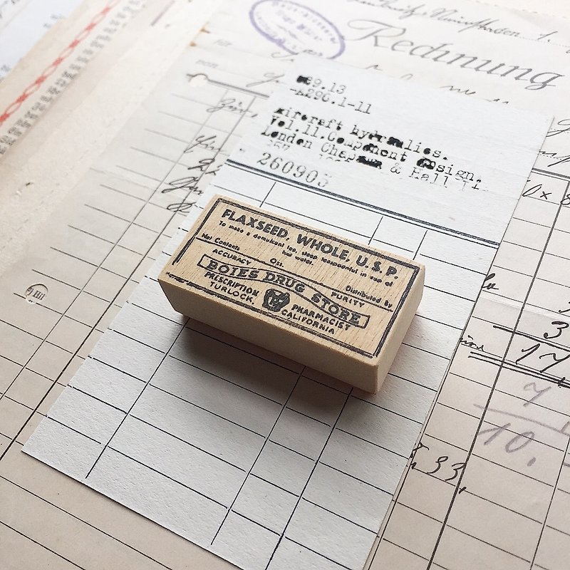 药品标签印章 - 印章/印台 - 木头 