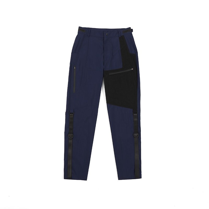 网袋工装长裤 (藏青) - 男士长裤 - 棉．麻 蓝色