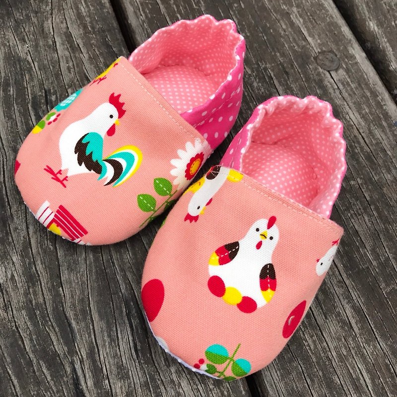 鸡宝宝学步鞋<粉.蓝两色> - 童装鞋 - 棉．麻 粉红色