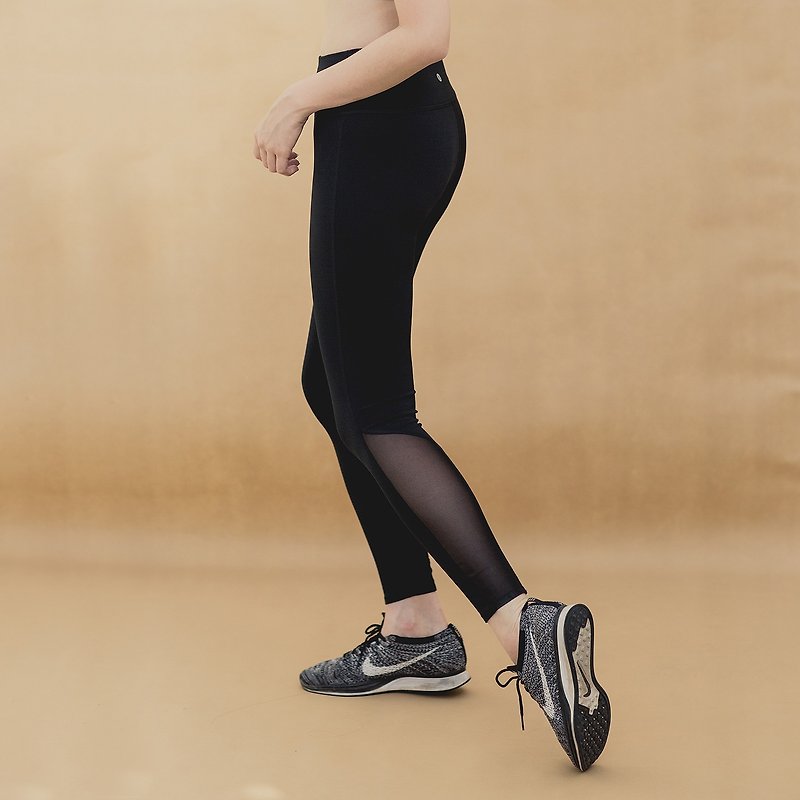 Active Tights - Black - 女装运动裤 - 其他人造纤维 黑色